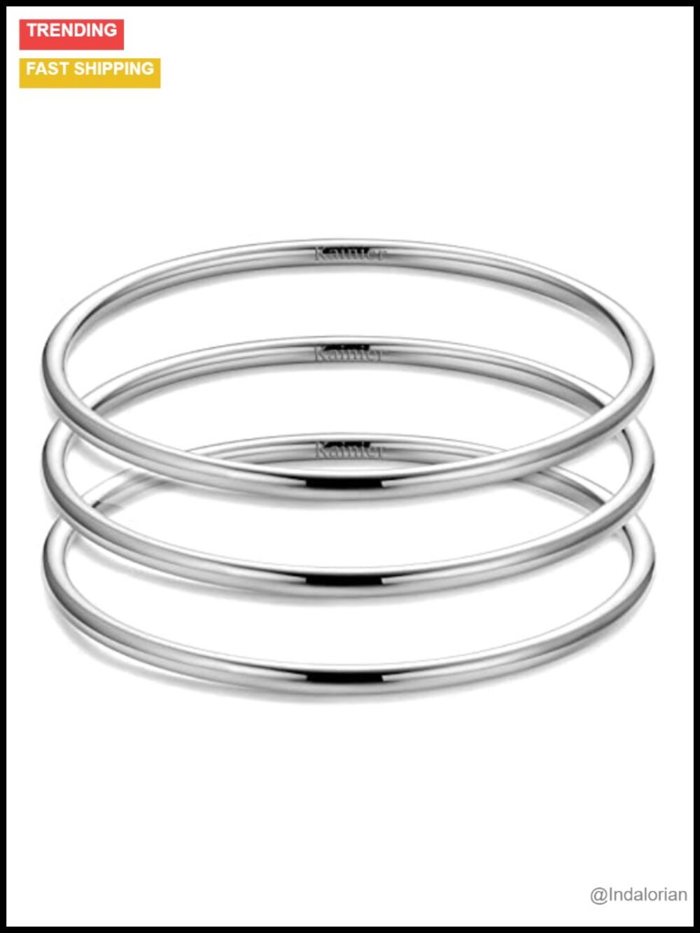3mm 14K Gold Plated Stainless Steel Thin Round Bangle Bracelet Set
